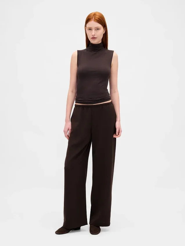 Pantaloni Easy a gamba larga