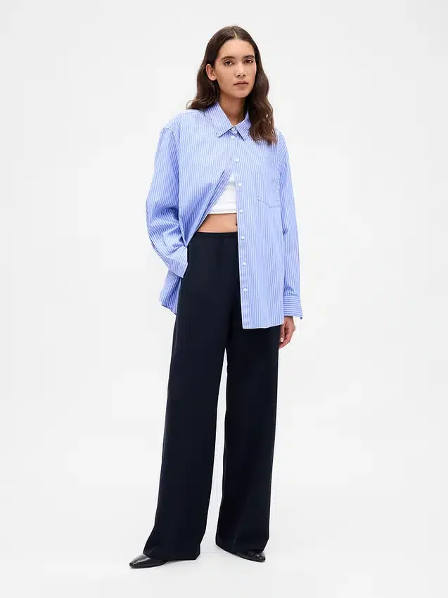 Pantaloni Easy a gamba larga