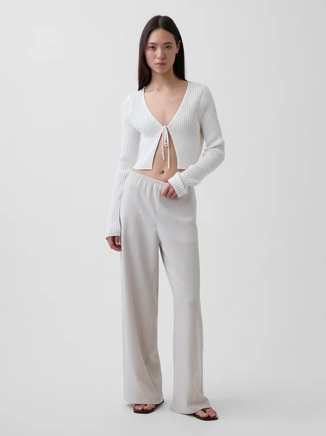 Pantaloni Easy a gamba larga