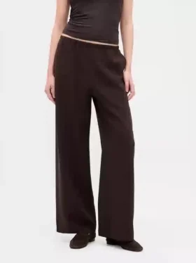 Pantaloni Easy a gamba larga