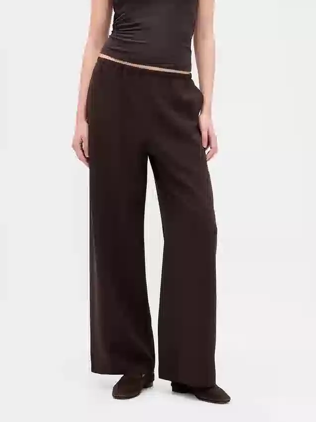 Pantaloni Easy a gamba larga