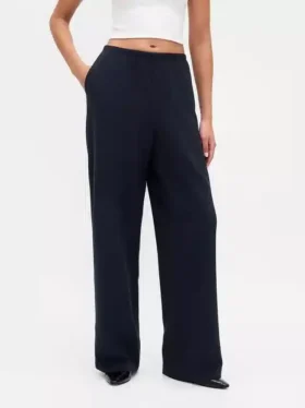Pantaloni Easy a gamba larga