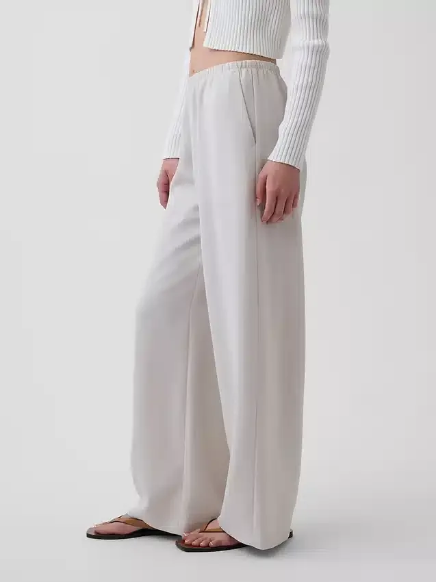 Pantaloni Easy a gamba larga