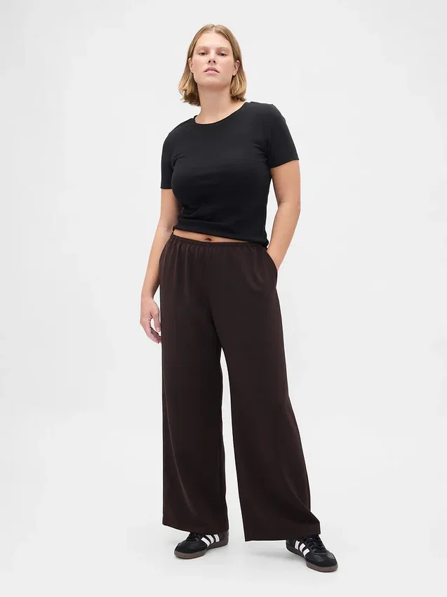 Pantaloni Easy a gamba larga