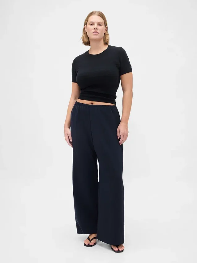 Pantaloni Easy a gamba larga