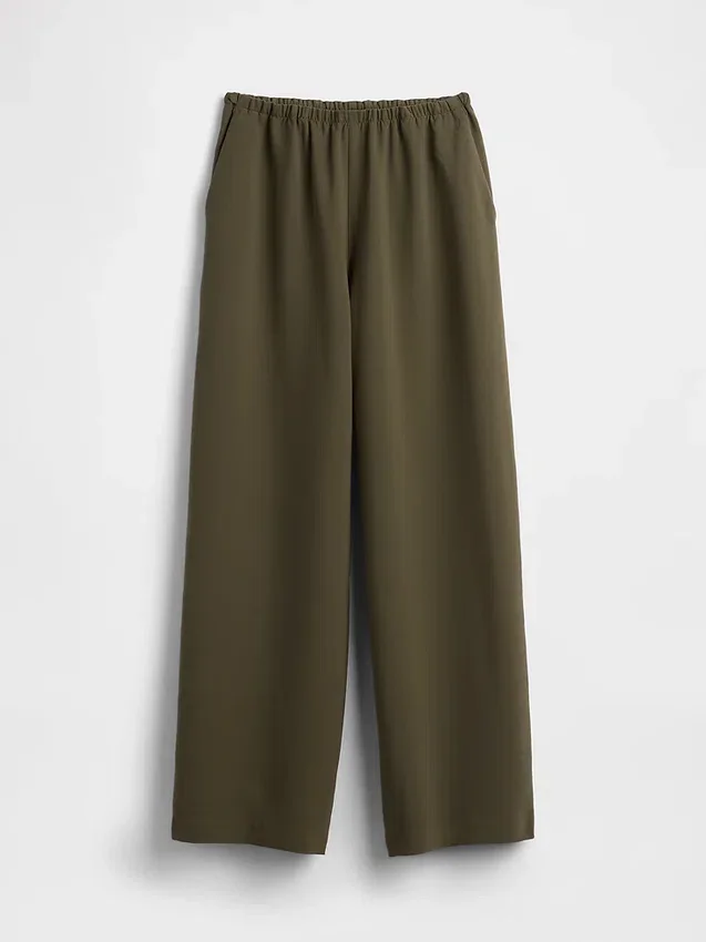 Pantaloni Easy a gamba larga