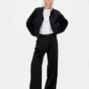 Pantaloni in denim a vita alta 365 ultrasoft con pieghe