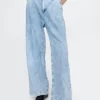 Pantaloni in denim a vita alta 365 ultrasoft con pieghe