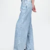 Pantaloni in denim a vita alta 365 ultrasoft con pieghe