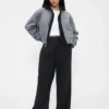 Pantaloni in denim a vita alta 365 ultrasoft con pieghe