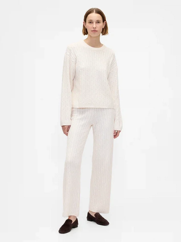 Pantaloni in maglia a trecce CashSoft