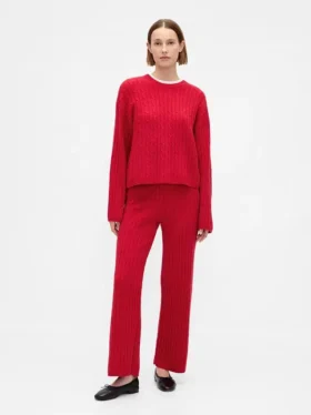 Pantaloni in maglia a trecce CashSoft