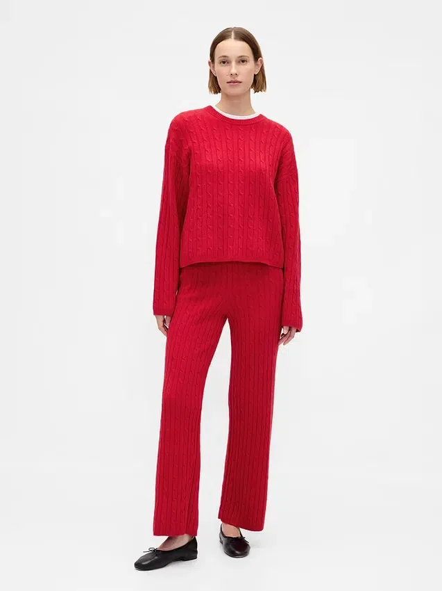 Pantaloni in maglia a trecce CashSoft