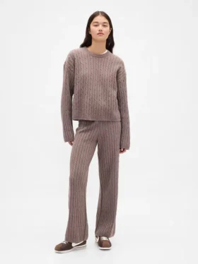 Pantaloni in maglia a trecce CashSoft