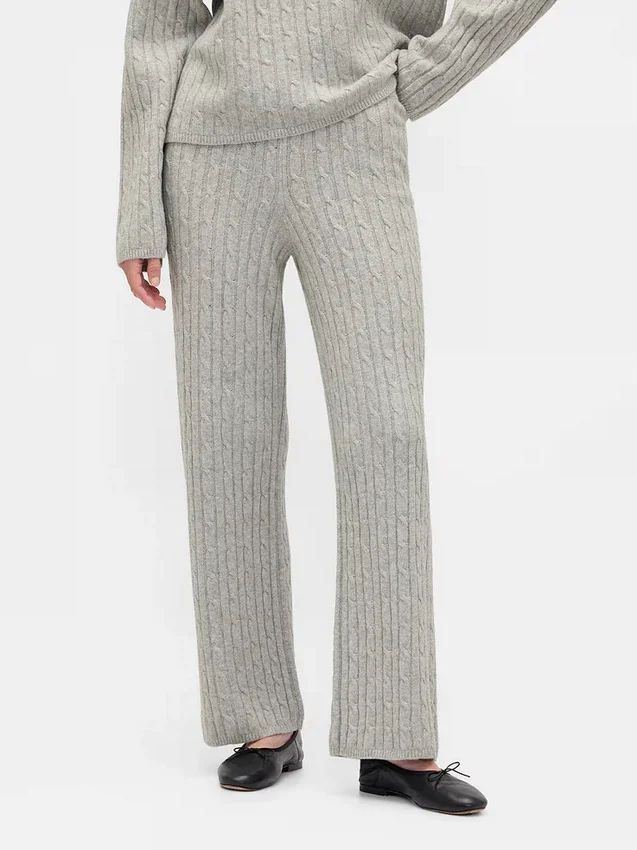 Pantaloni in maglia a trecce CashSoft