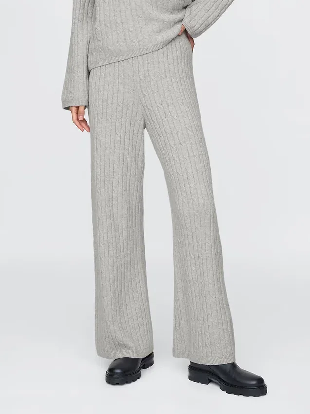 Pantaloni in maglia a trecce CashSoft