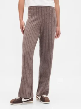 Pantaloni in maglia a trecce CashSoft