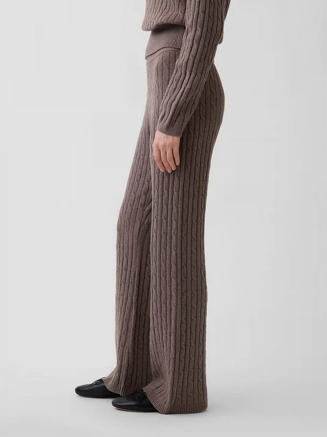 Pantaloni in maglia a trecce CashSoft