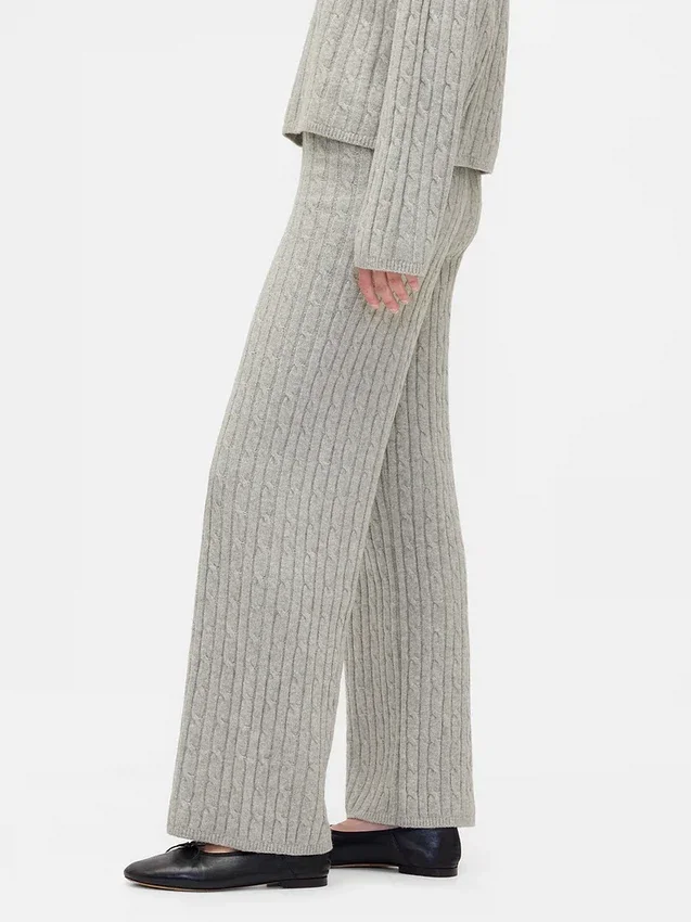 Pantaloni in maglia a trecce CashSoft