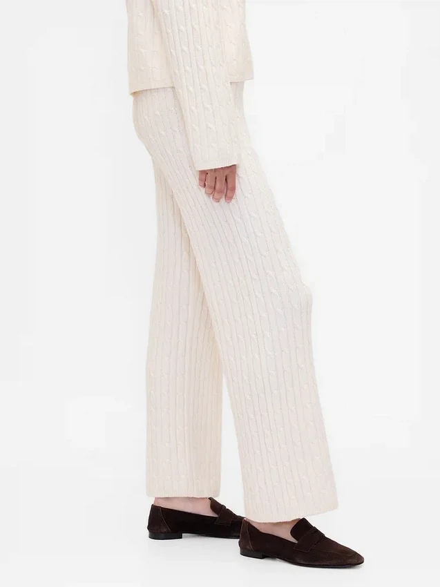 Pantaloni in maglia a trecce CashSoft