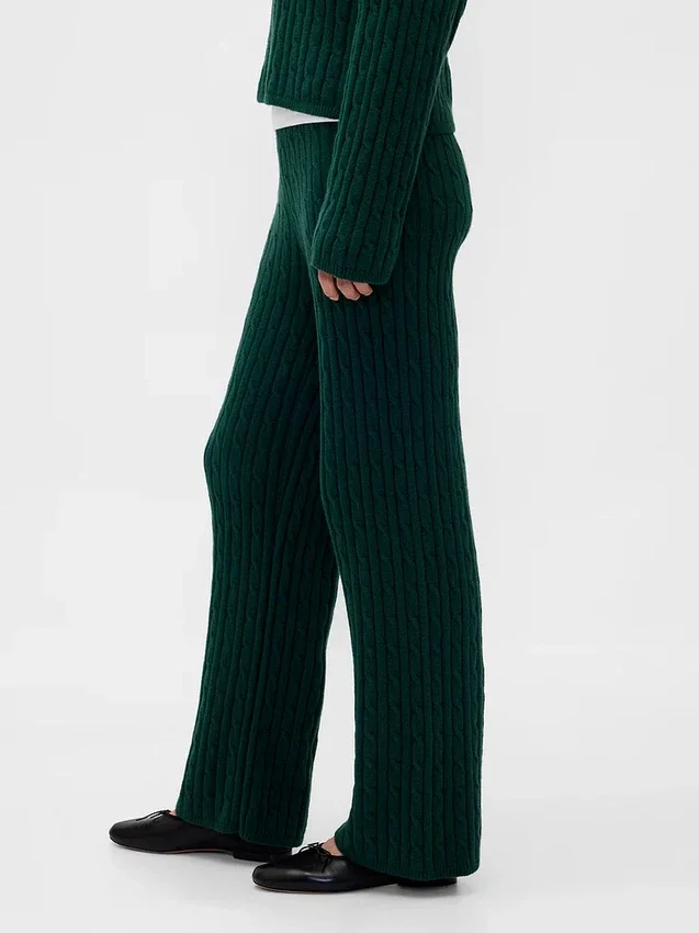 Pantaloni in maglia a trecce CashSoft