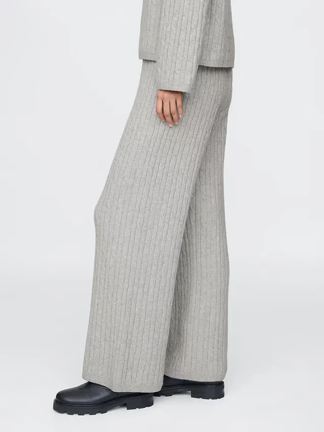 Pantaloni in maglia a trecce CashSoft