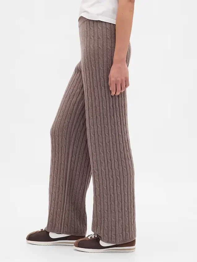 Pantaloni in maglia a trecce CashSoft