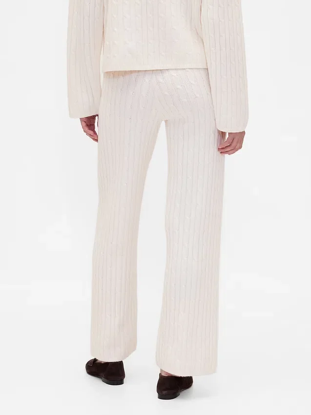 Pantaloni in maglia a trecce CashSoft