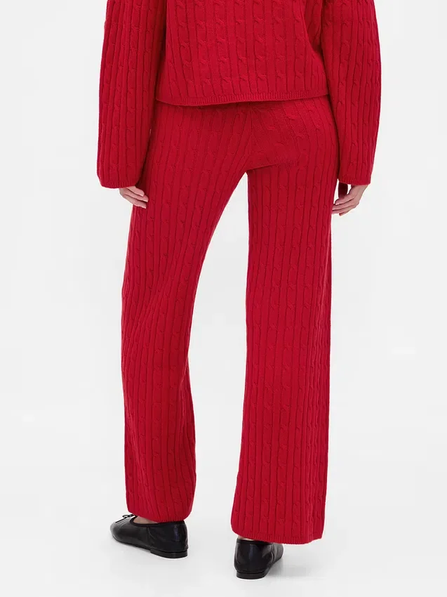 Pantaloni in maglia a trecce CashSoft