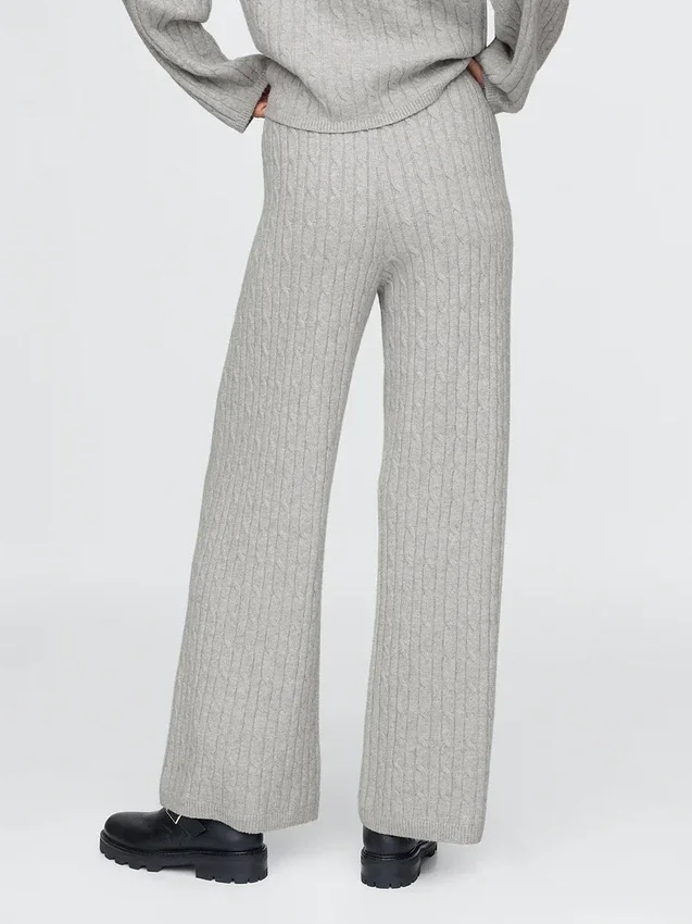 Pantaloni in maglia a trecce CashSoft