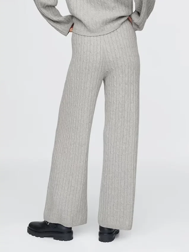 Pantaloni in maglia a trecce CashSoft