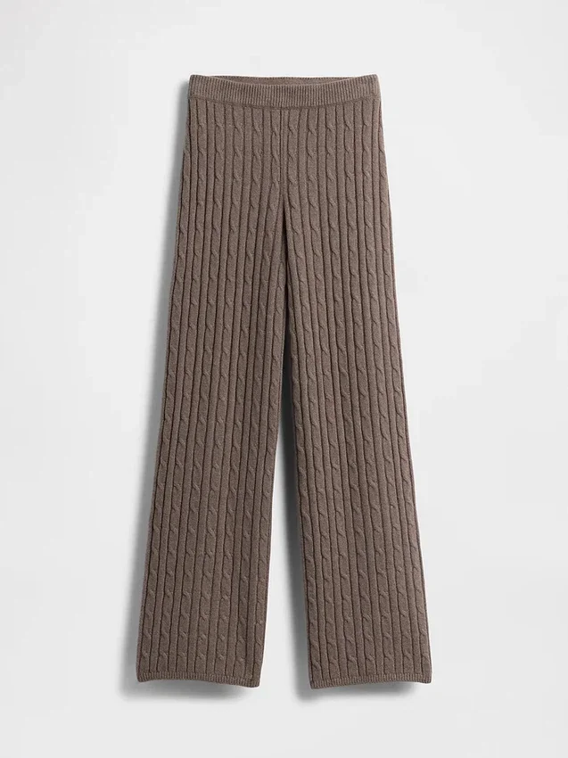 Pantaloni in maglia a trecce CashSoft