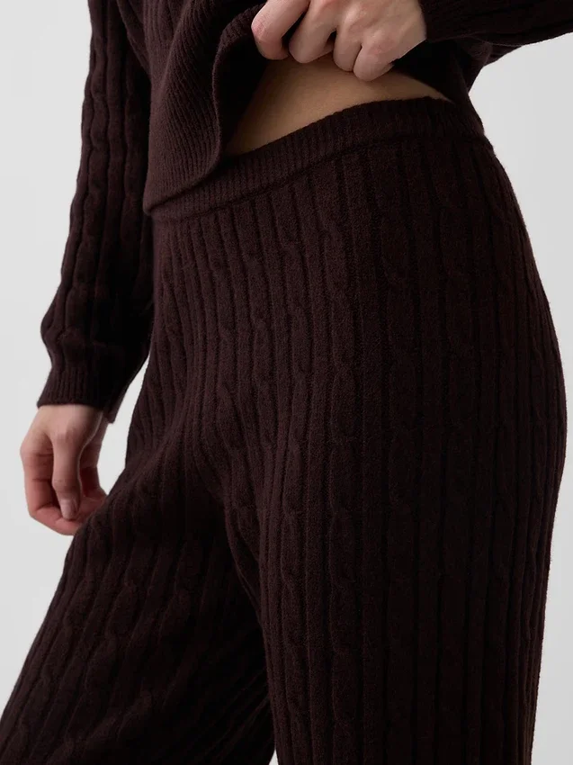 Pantaloni in maglia a trecce CashSoft