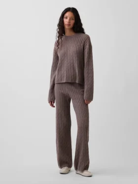 Pantaloni in maglia a trecce dal taglio morbido CashSoft
