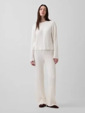 Pantaloni in maglia a trecce dal taglio morbido CashSoft