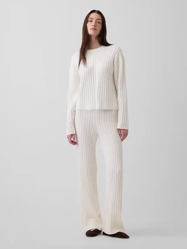 Pantaloni in maglia a trecce dal taglio morbido CashSoft