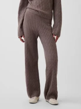 Pantaloni in maglia a trecce dal taglio morbido CashSoft