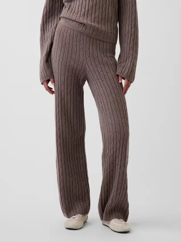 Pantaloni in maglia a trecce dal taglio morbido CashSoft