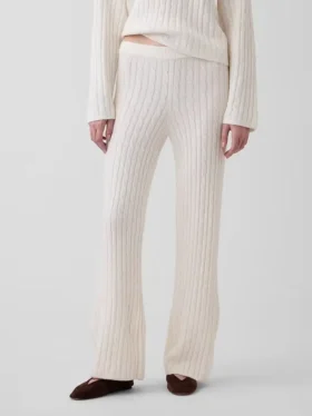 Pantaloni in maglia a trecce dal taglio morbido CashSoft