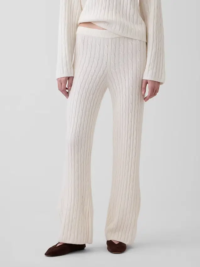 Pantaloni in maglia a trecce dal taglio morbido CashSoft