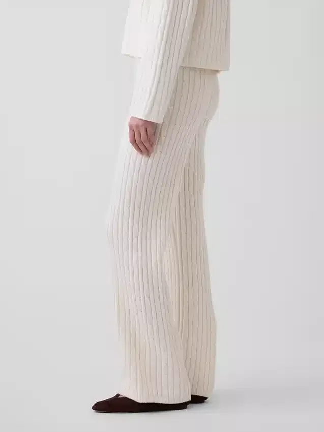 Pantaloni in maglia a trecce dal taglio morbido CashSoft