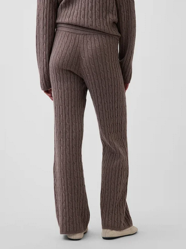 Pantaloni in maglia a trecce dal taglio morbido CashSoft