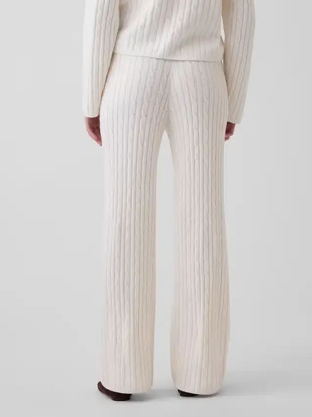 Pantaloni in maglia a trecce dal taglio morbido CashSoft