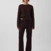 Maglione morbido all’uncinetto in 100% cotone