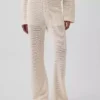 Pantaloni in maglia all’uncinetto 100% cotone