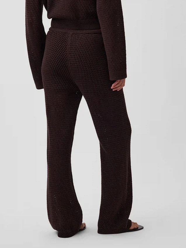 Pantaloni in maglia all’uncinetto 100% cotone