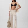 Pantaloni in maglia all’uncinetto 100% cotone