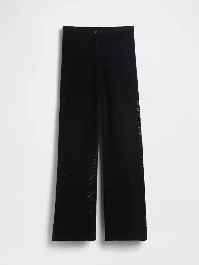 Pantaloni in maglia all’uncinetto 100% cotone
