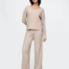 Pantaloni in maglione CashSoft a coste larghe
