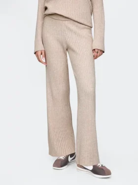 Pantaloni in maglione CashSoft a coste larghe